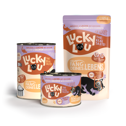 LUCKY LOU Lifestage pre Mačky Adult - Hydina a Losos