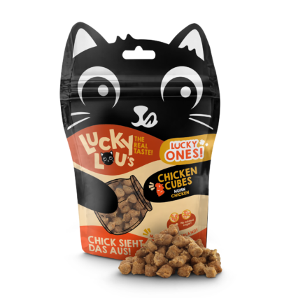 LUCKY LOU pamlsky pre mačku Ones Cubes - Kura 80g