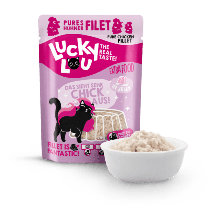 LUCKY LOU Extrafood pre Mačky Adult - Kurací filet v želé