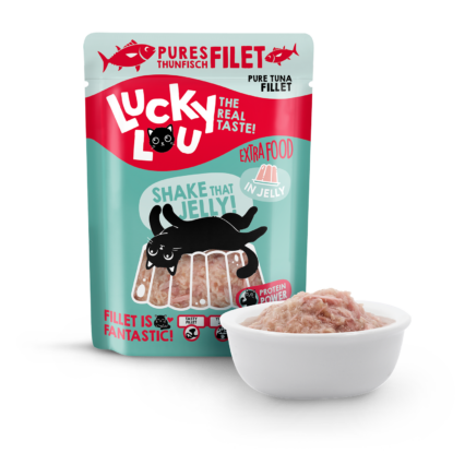 LUCKY LOU Extrafood pre Mačky Adult - Filet z tuniaka v želé