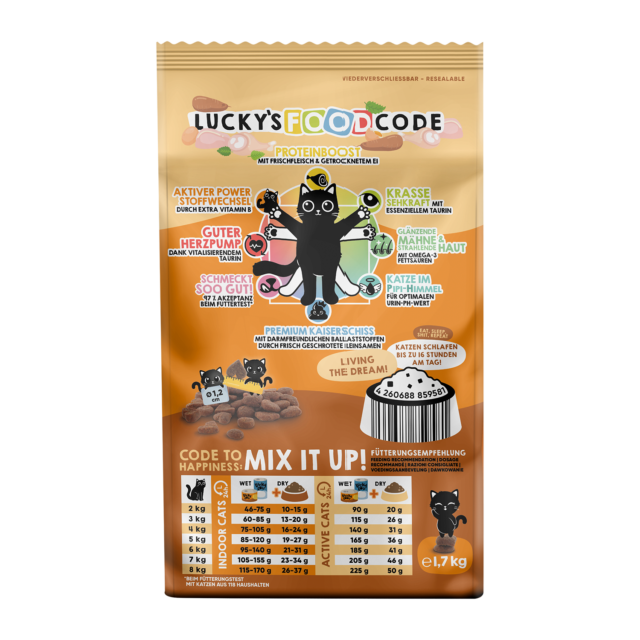 LUCKY LOU Food Code pre mačky Adult - Hydina a Kačka - Image 2