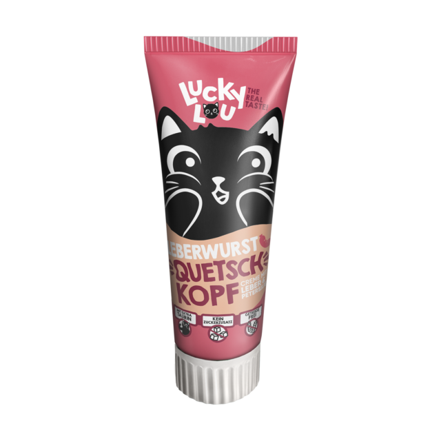 LUCKY LOU Squeeze Head Pasta pre Mačky Adult Pečeňová kolbása