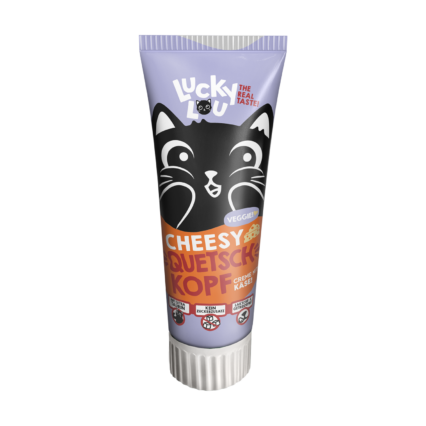 LUCKY LOU Squeeze Head Pasta pre Mačky Adult Syrová